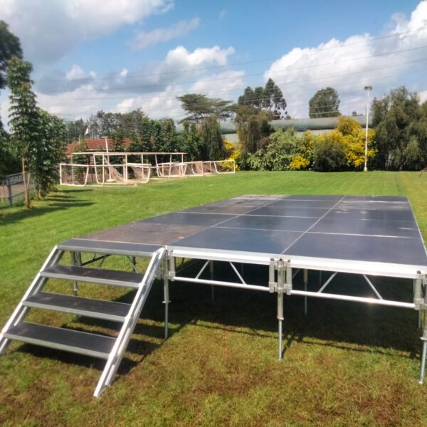 Aluminium Stage 1.22m x 1.22m (4ft x 4ft) – Adjustable Height 0.3m to 0.5m