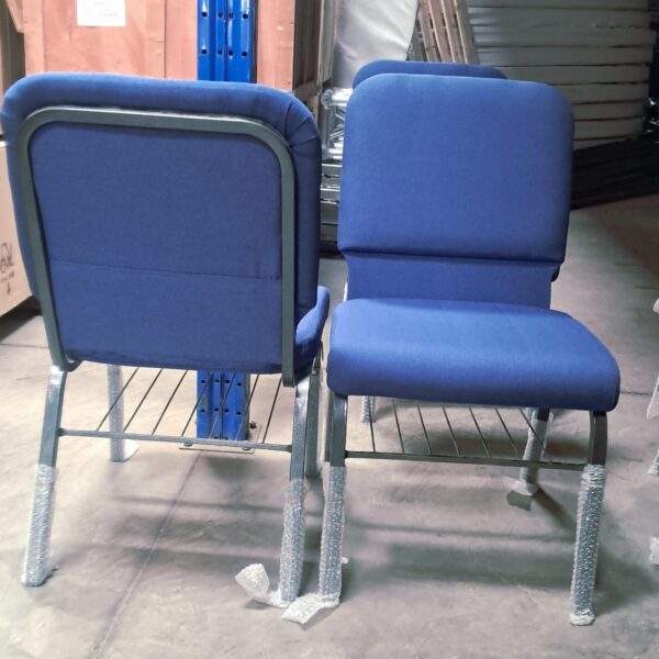 Blue banquet party chairs