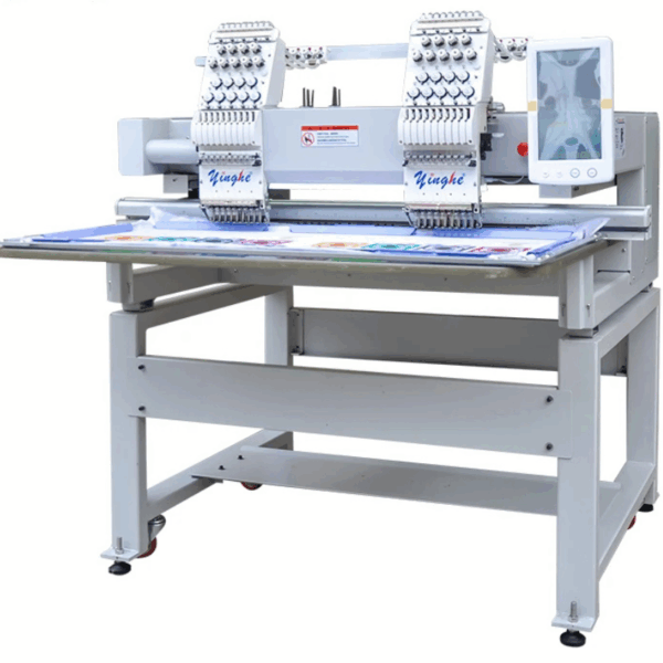2 Head Embroidery Machine with 15 Needles per Head and Large Embroidery Area